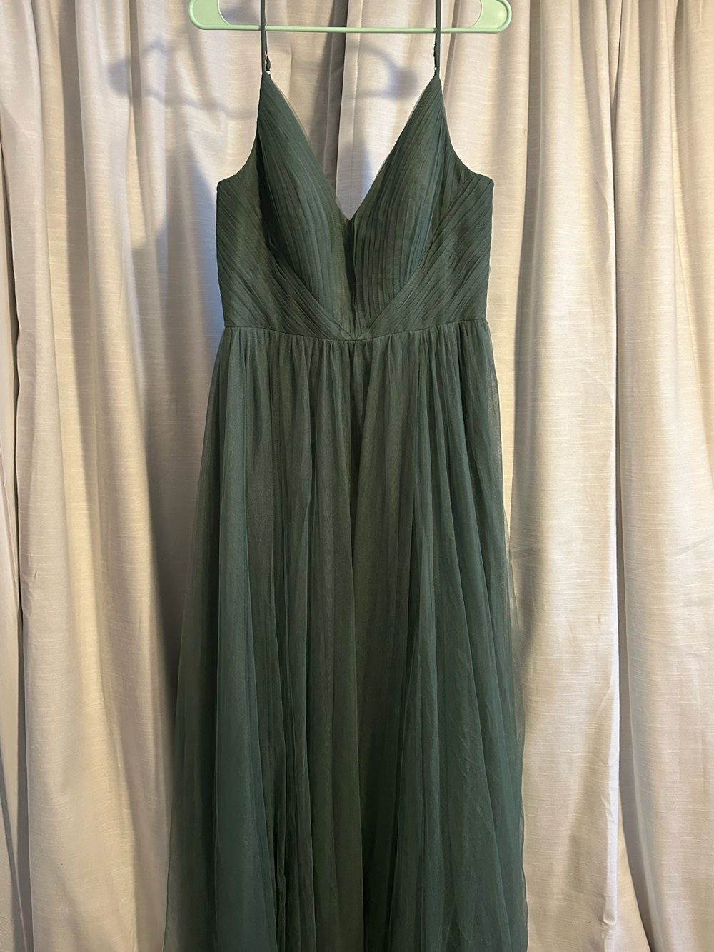 Women’s Sage Green V-Neck Penelope Tulle Dress